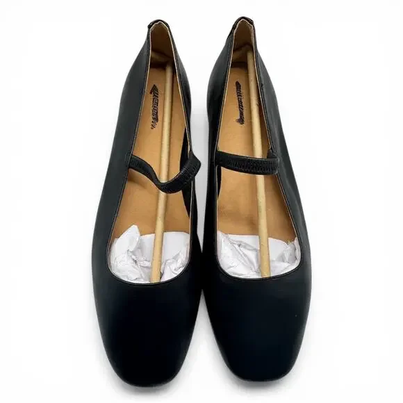 NWD Madewell The Greta Ballet Flat Size 8 True Black Leather - Picture 3 of 12